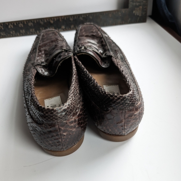 Mauri Brown caimán leather cashmere lined loafer main image 2